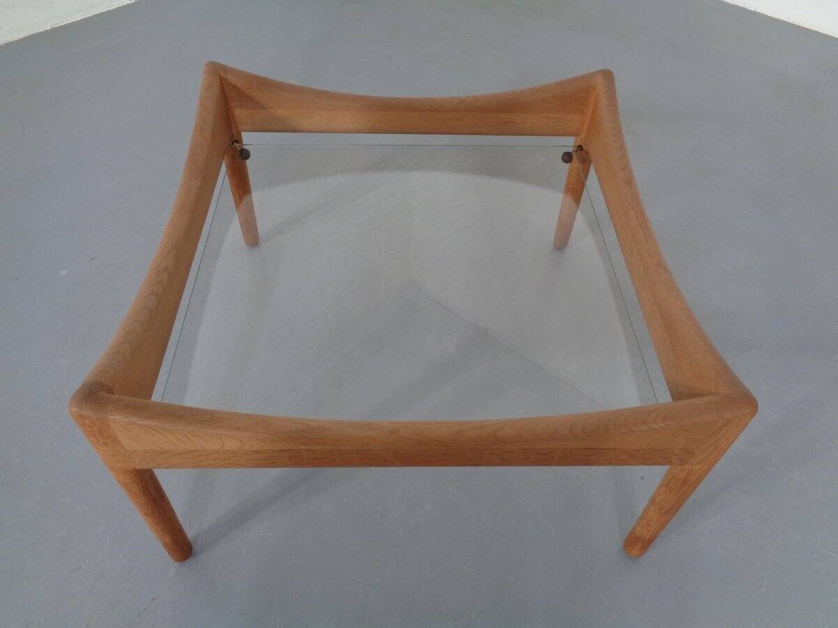 Modus Oak & Glass Table by Kristian Vedel for Soren Willadsen, 1963