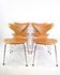 Set Of 4 Dining Chairs Model 3108 Lily/Seagull Made In Cognac Elegance Leather By Arne Jacobsen