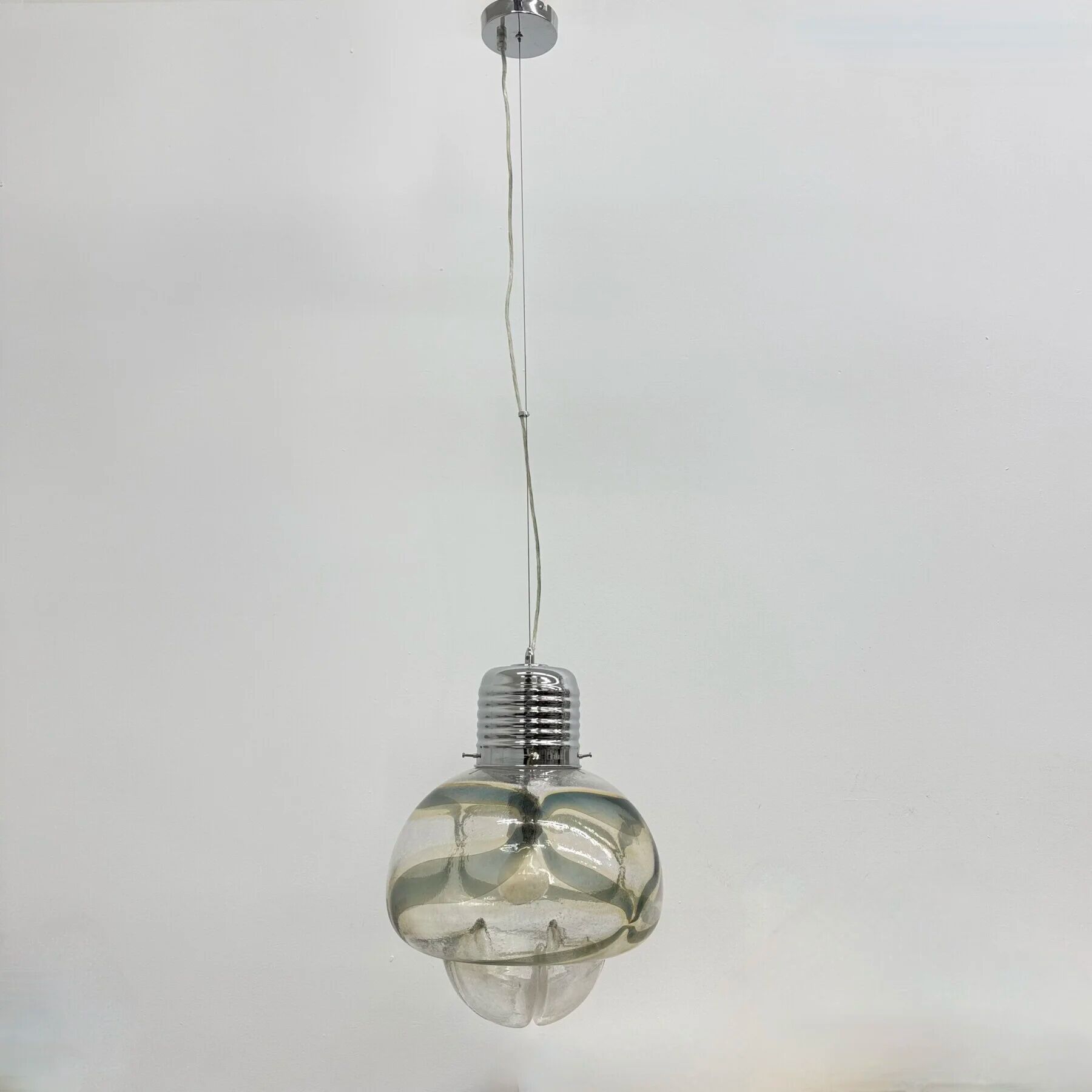 Suspension en verre Mazzega, années 1970, Italie