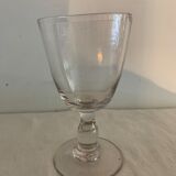 8 old blown and different foot wine glasses