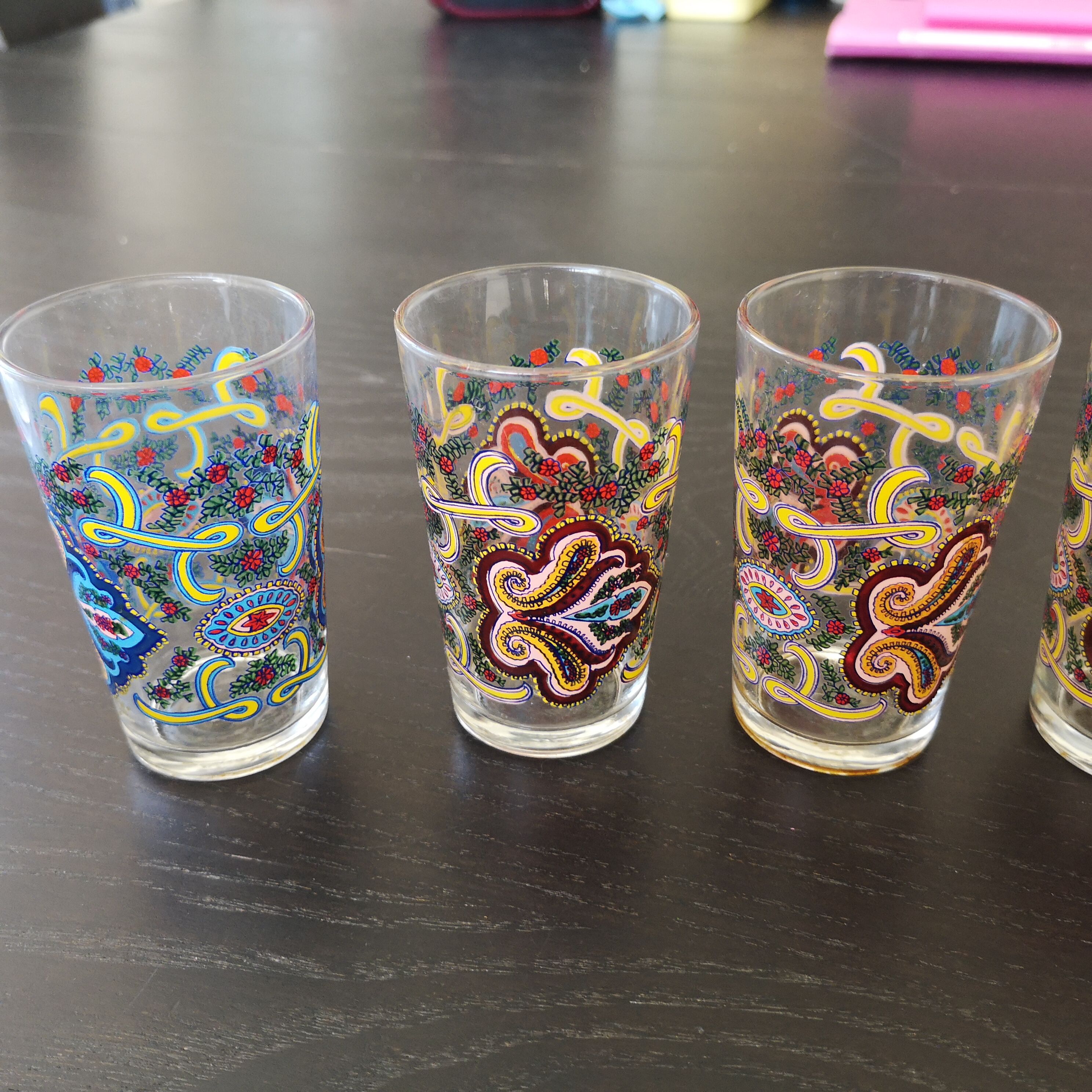 5 tea glasses ancie'