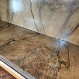 Art Decò display cabinet in walnut burl