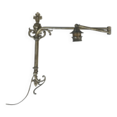 Applique murale orientable  en laiton et métal doré