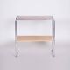 Petite table Bauhaus en chrome et chêne, tchèque, années 1930
