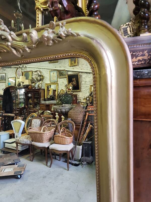 Antique louis philippe pedal mirror from the 19th century