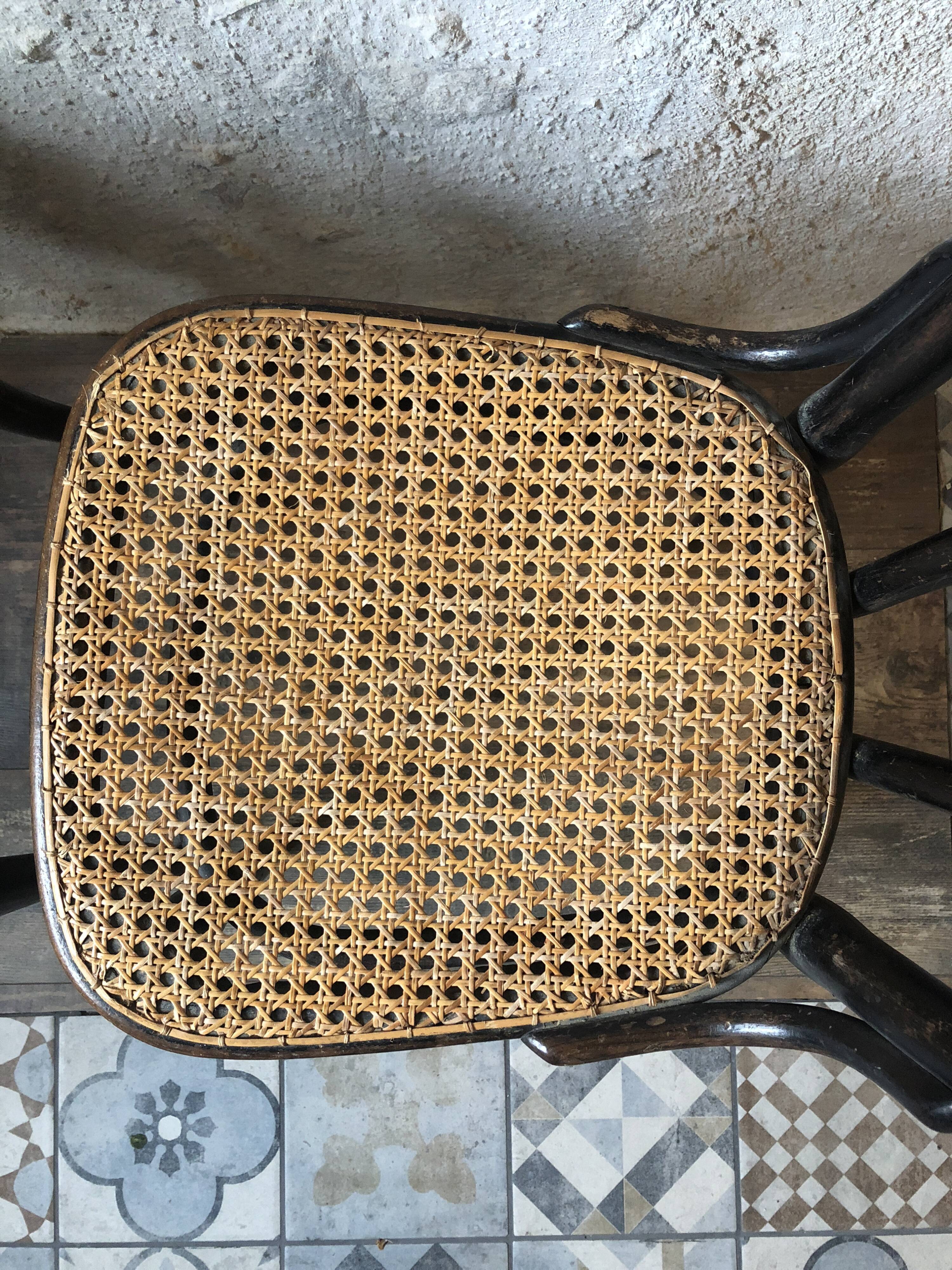 Thonet cane bistro chair