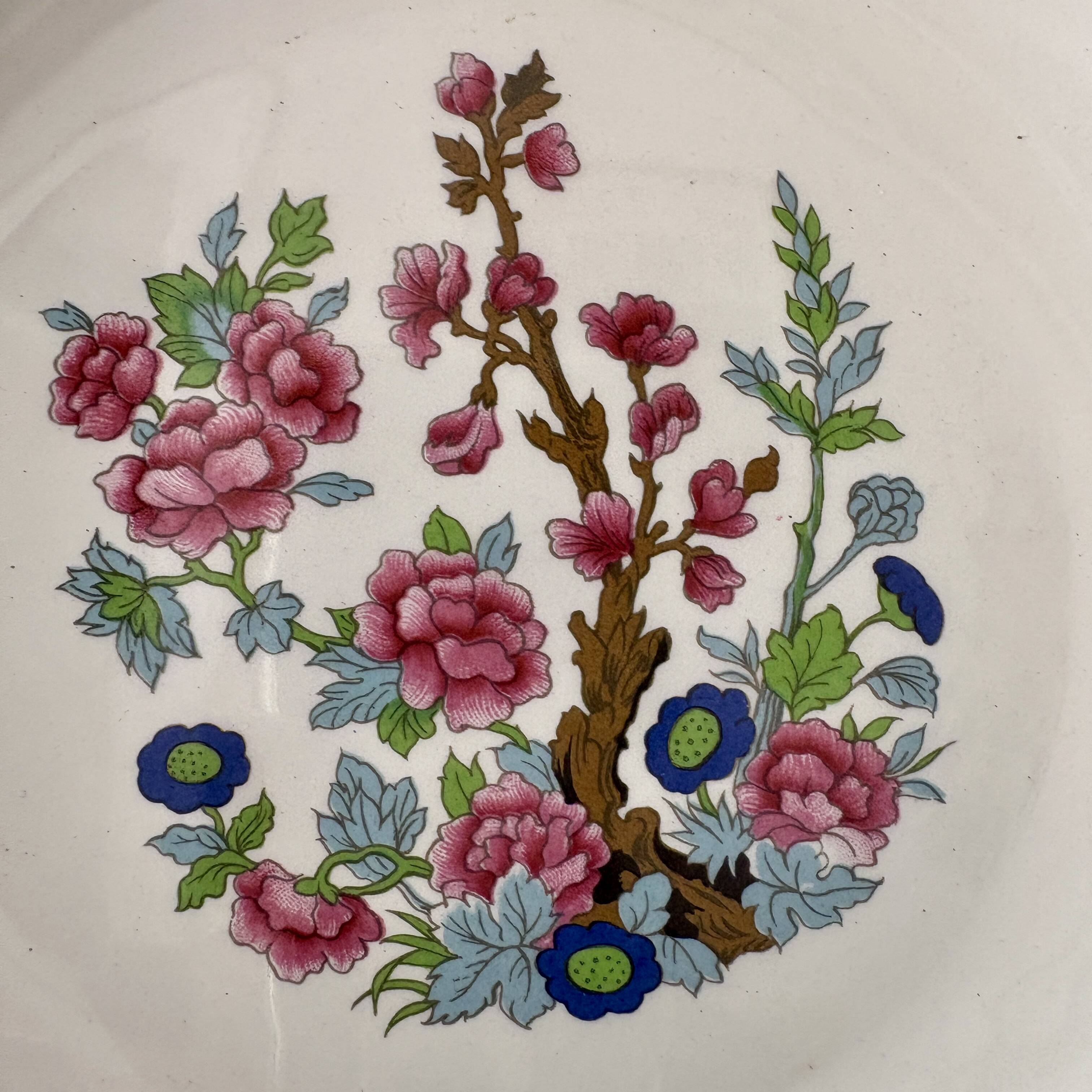 Set of 6 vintage soup plates, "Indian Tree" pattern by Digoin