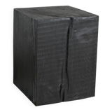 Wabi sabi burnt wood side table