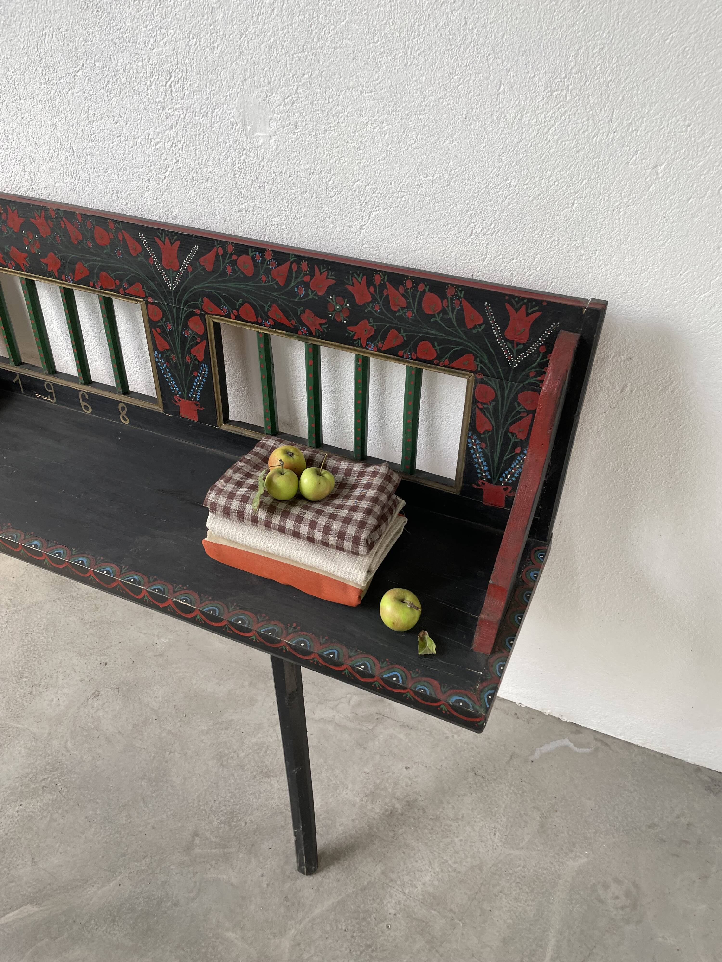 Moldavian bench 1968 polychrome