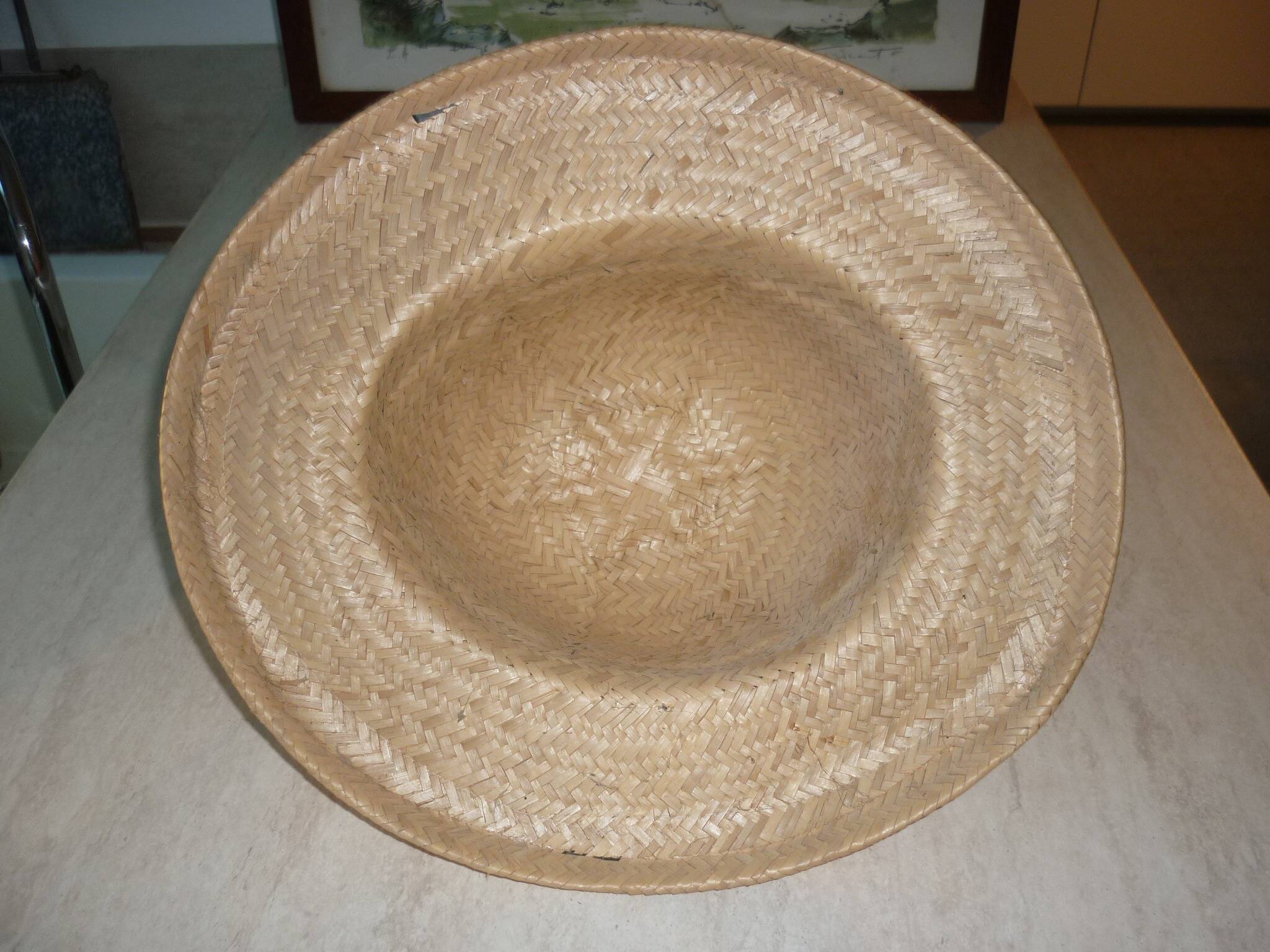 Chapeau colonial, safari en paille