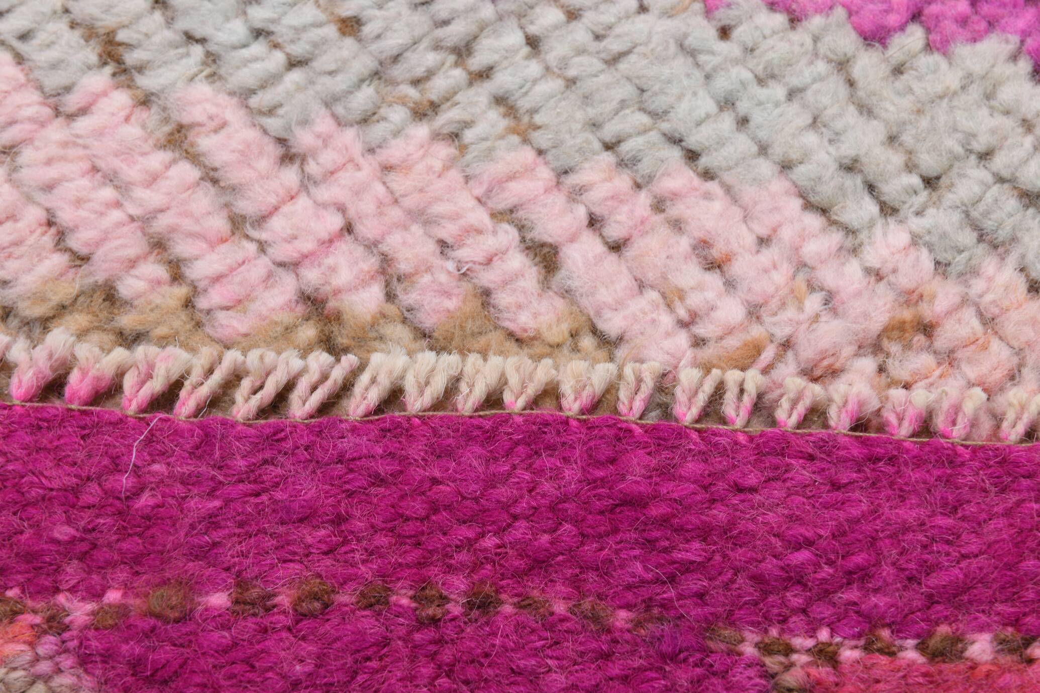 Pink Brown Turkish Runner Rug 86x300Cm SKU 18158