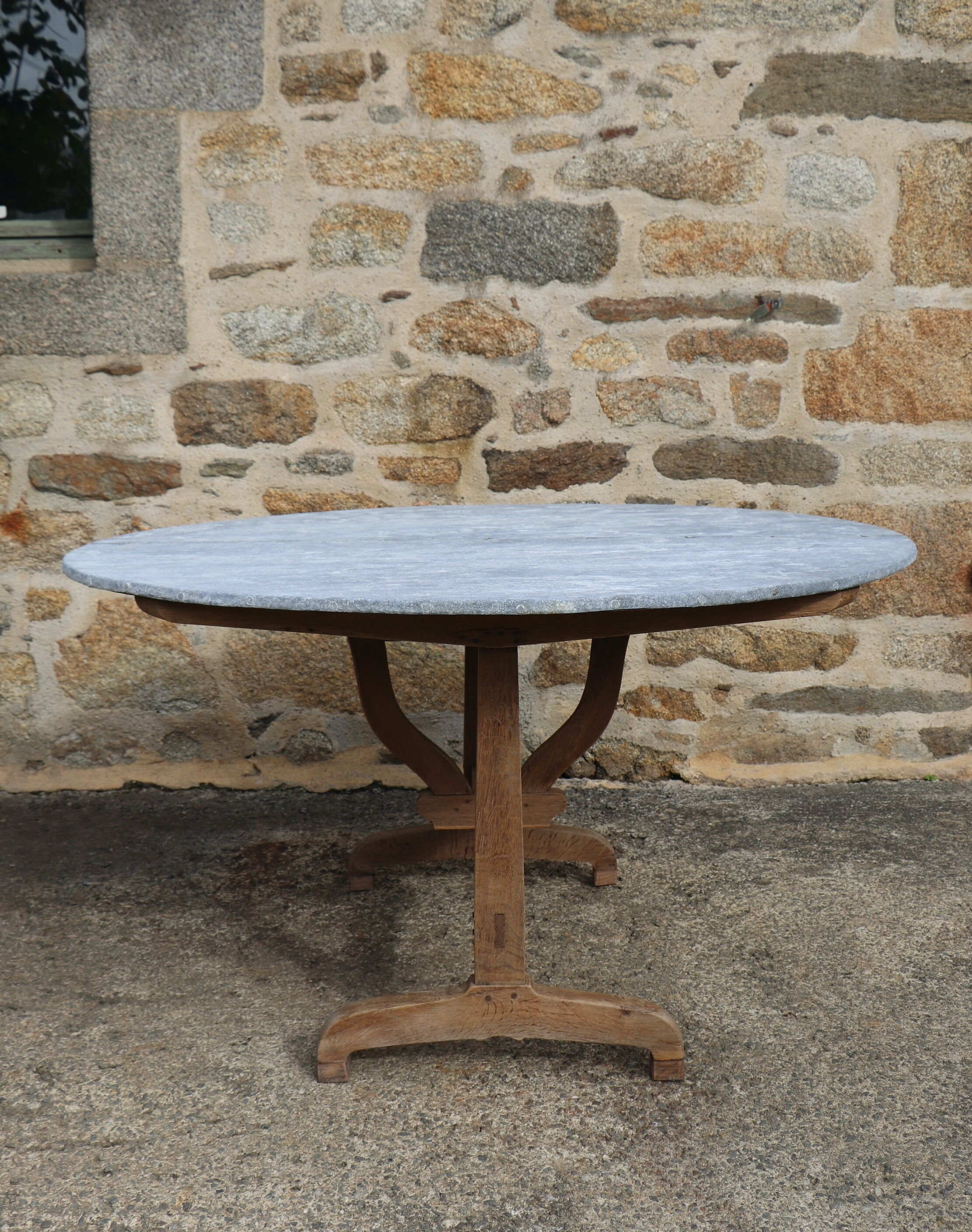 Nineteenth century zinc harvest table or winemaker