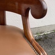 19th-century mahogany office chair