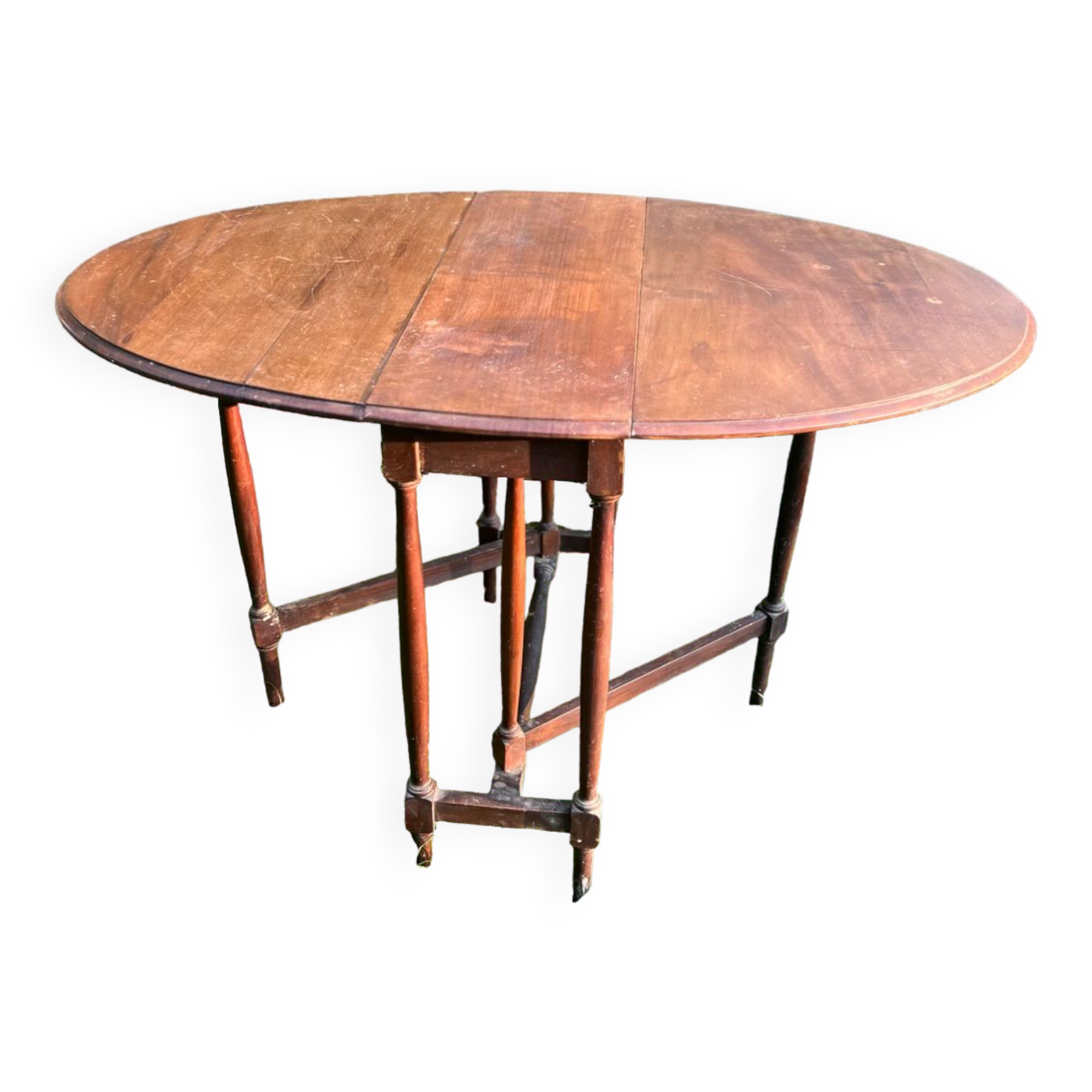 Table d’appoint pliable Gateleg en acajou