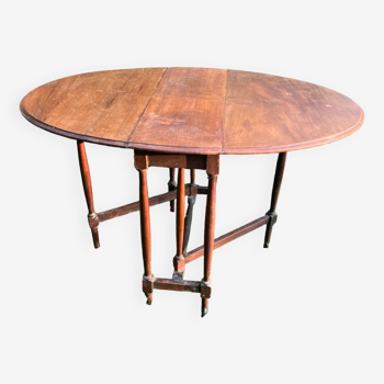 Foldable side table Gateleg in mahogany