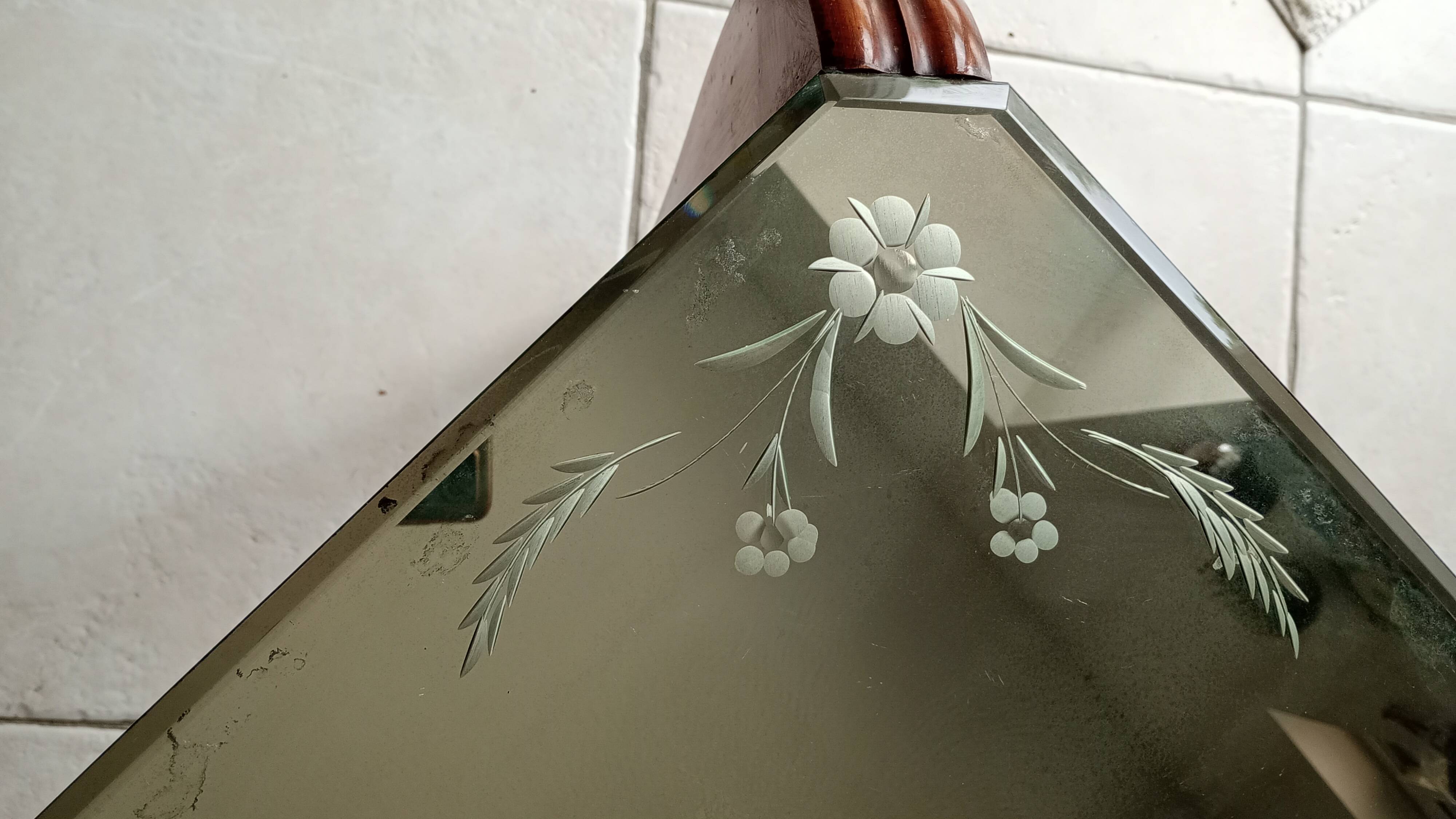1950s mirrored coffee table