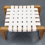 Jan Vaněk mid-century oak stool, Czechoslovakia, 1950s