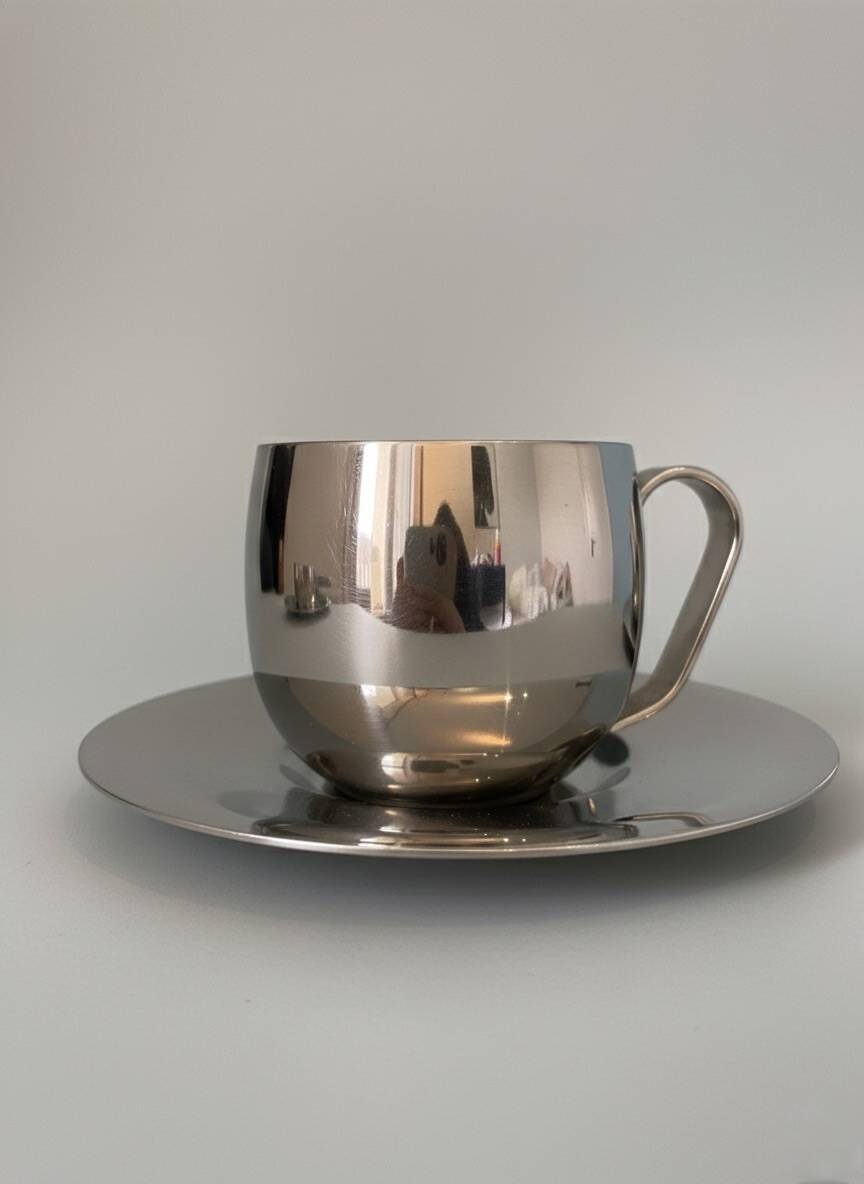 Service à café vintage inox 18/10 imco design italien