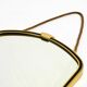 Beautiful small mid-century brass wall mirror with braided hanging strap
