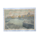 Lithograph Henri Riviere, l'institut et la cite serie paysages parisiens