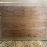 Ancien tableau tirage sur toile buffet 56 notre dame paris + cadre bois vintage