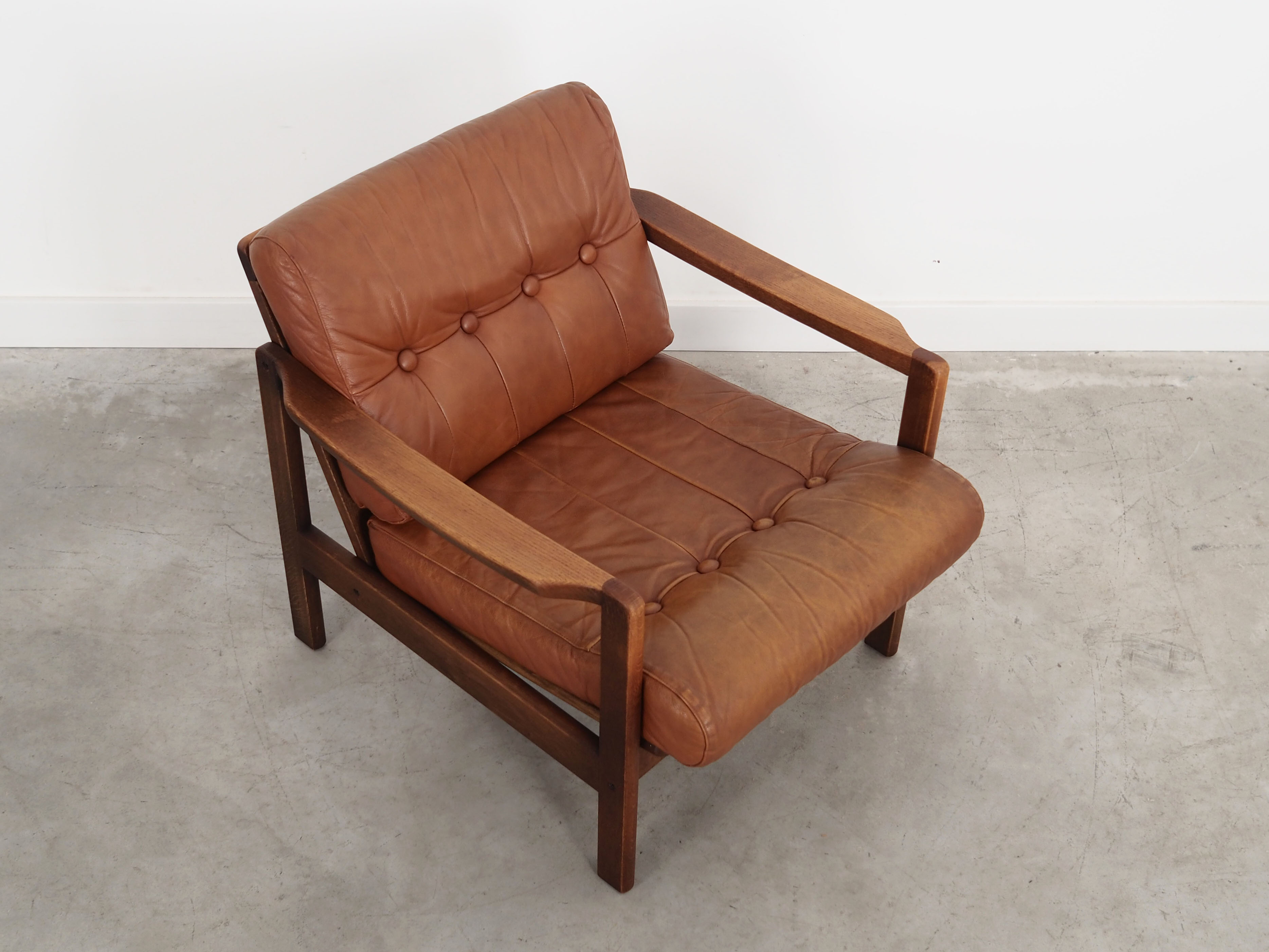 Oak armchair, Danish design, 60s, production: Denmark