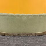 Danish 3 seater banana shaped sofa 1940s