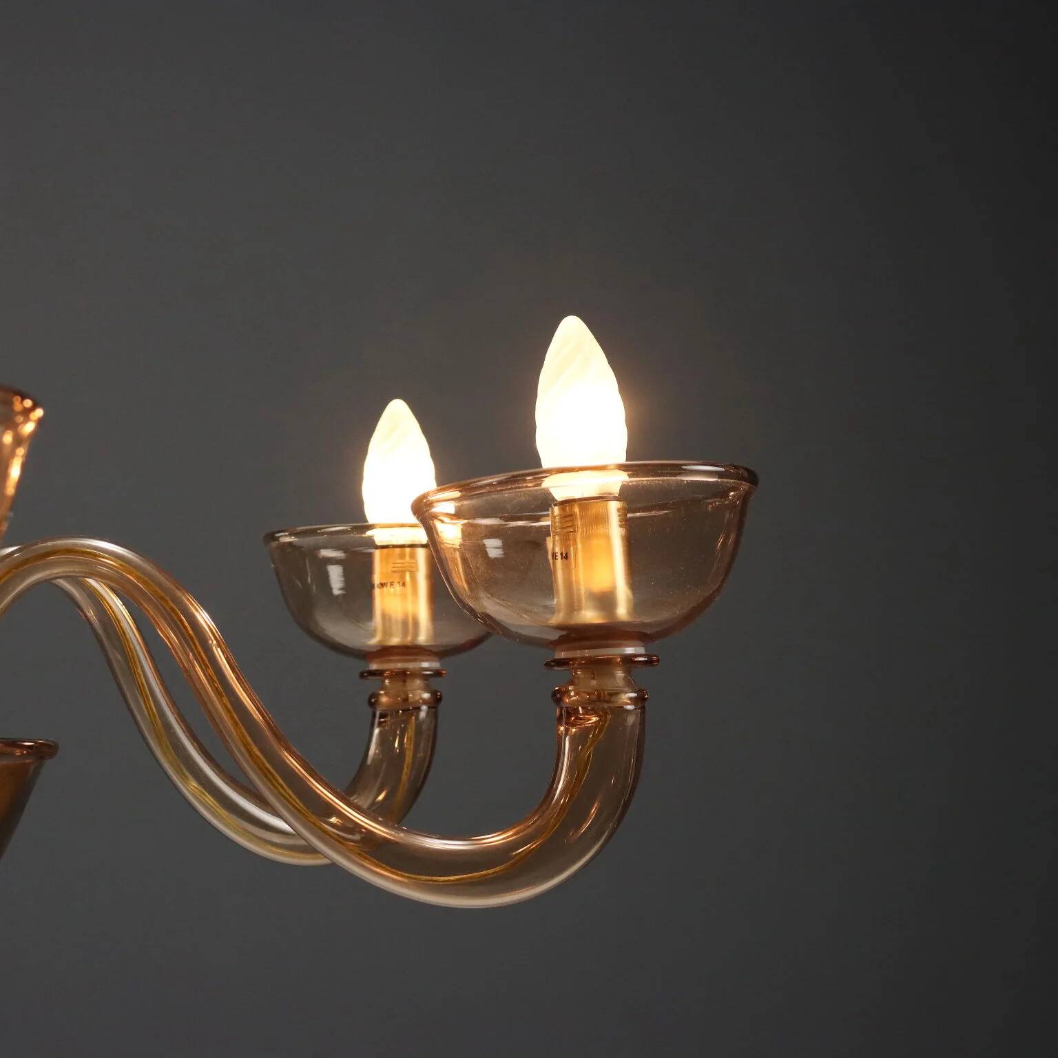 Venetian blown glass chandelier - Mid-20th century Murano