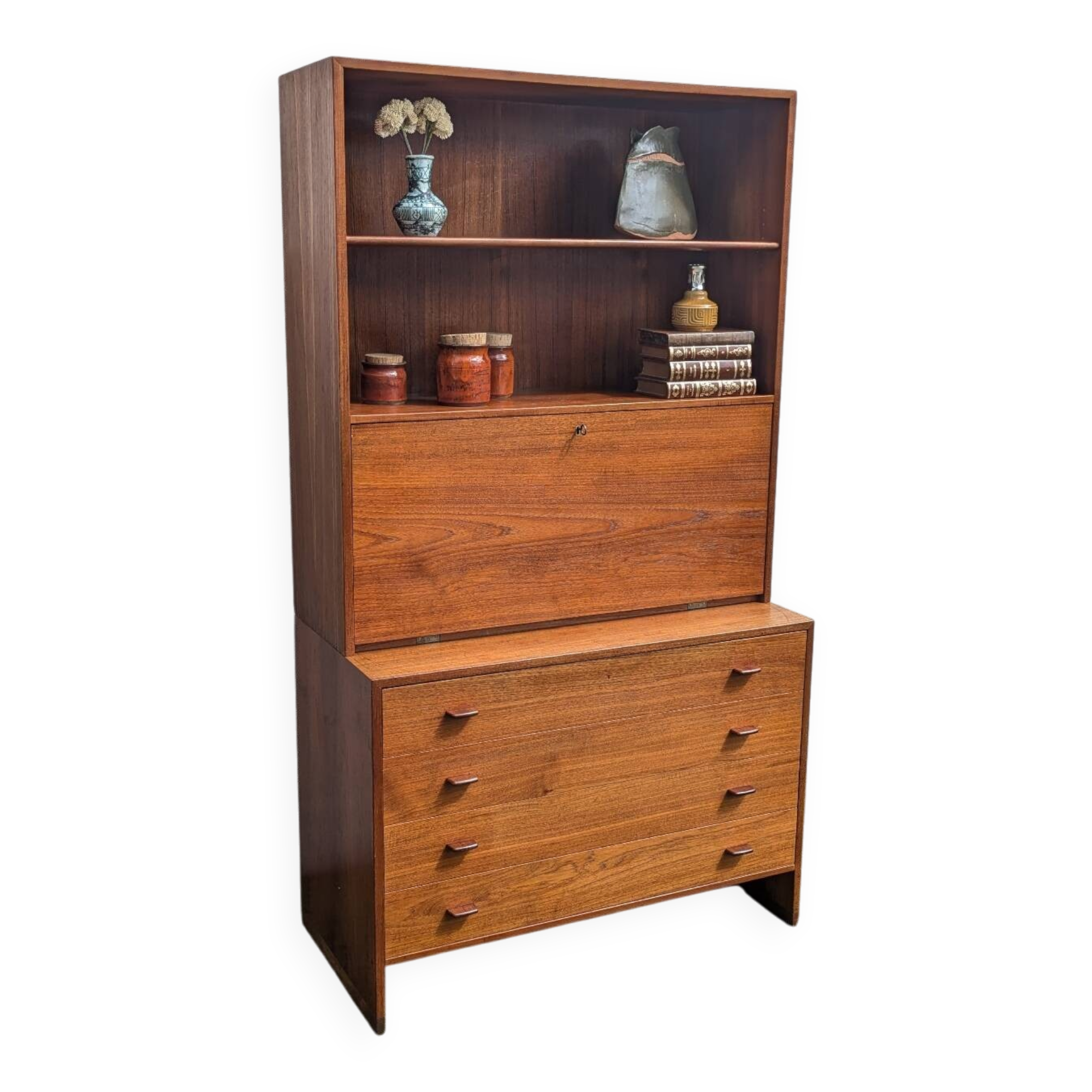 Wegner modular secretary library (RY Møbler) teak 50s