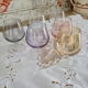 Lot de 6 verres à cognac arlequins
