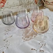 Lot de 6 verres à cognac arlequins