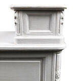Louis XVI-style tiered desk lay white