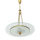 Brass and glass chandelier, 1950s