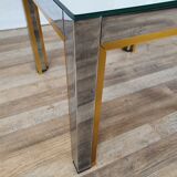 Table basse de Renato Zevi avec plateau en miroir, années 70