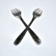 Christofle Alfenide – Lot of 2 dessert forks model Paris silver-plated Art Deco