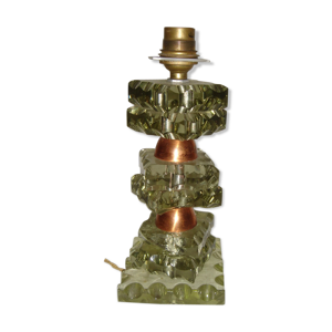 lampe en verre & cuivre