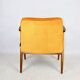 Fauteuil vintage Chierowski 366, 1970, velours jaune or