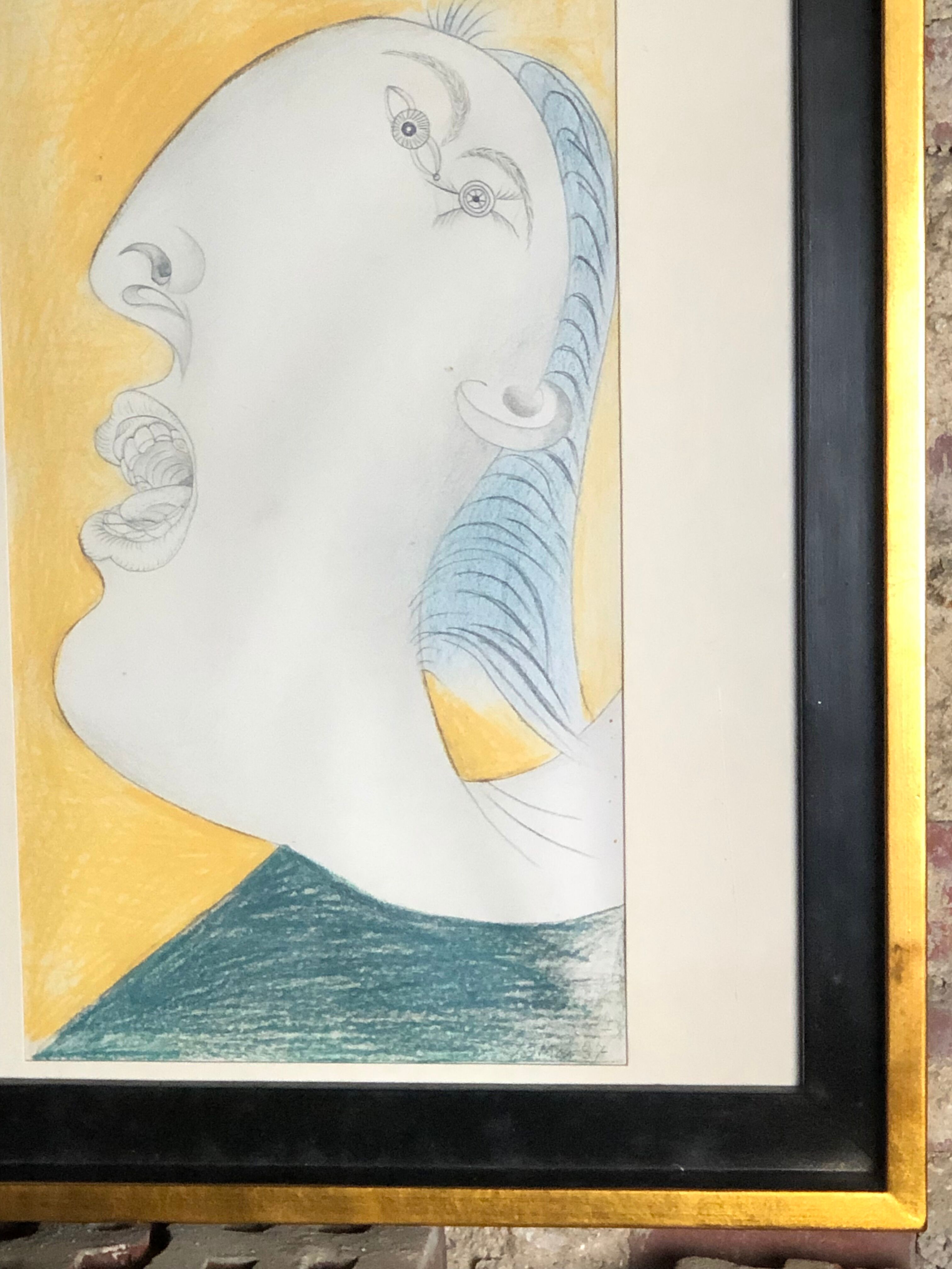 Picasso, reproduction "woman's head" preparatory drawing Guernica