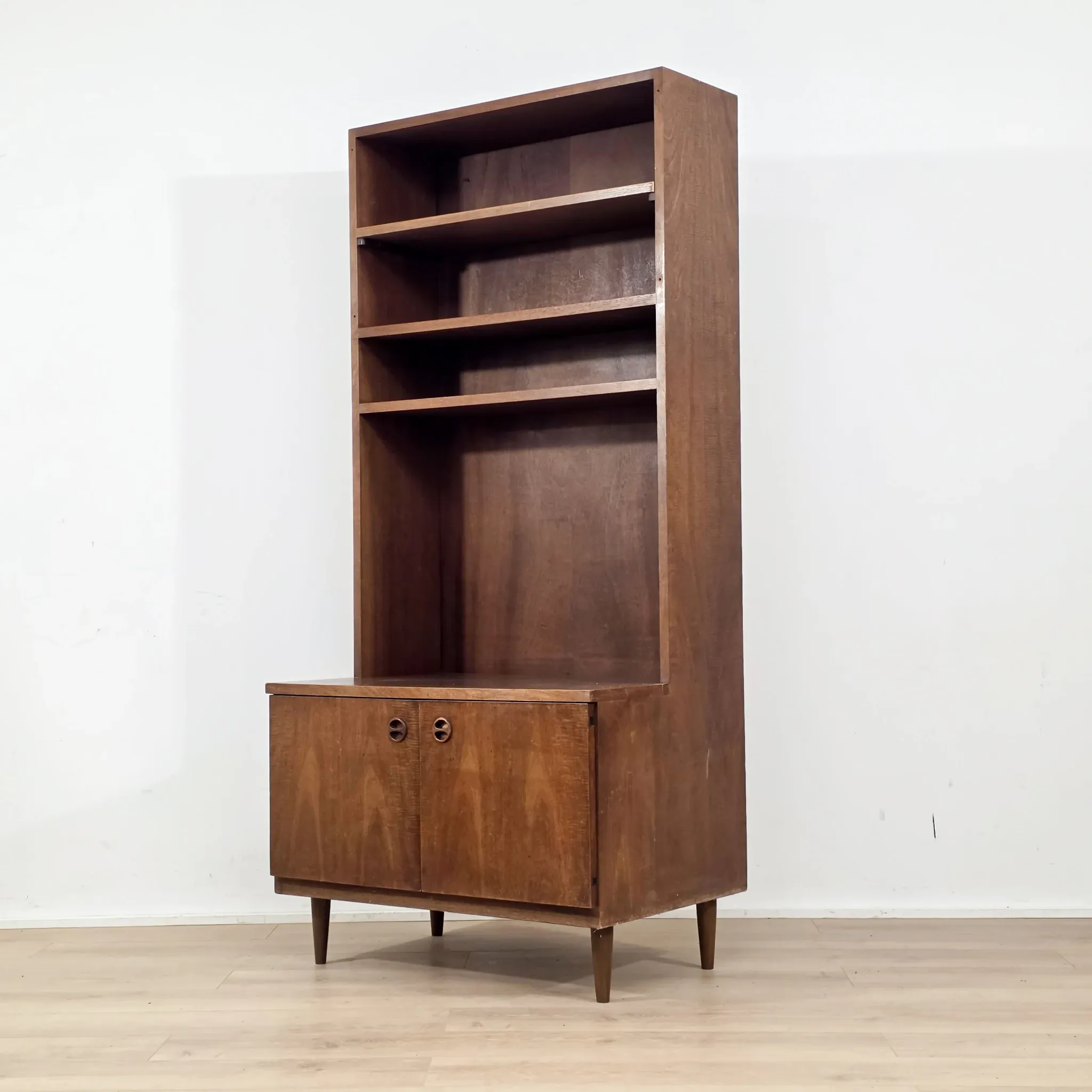 Bibliothèque scandinave en bois massif, style Mid-Century, années 1960