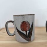 Paire de Mugs en grès vernissé 1970