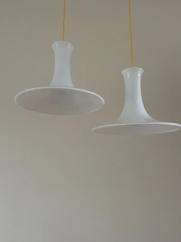 Vintage set of 2 Holmegaard Mandarin pendants - Michael Bang