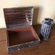 Silver bamboo box with lighter