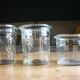 Ensemble de 3 pots vintage en verre La Conserve