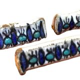 1920-1940 3 Ceramic Knife Holders Tunisian Nabeul el-Kh Workshop