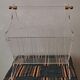 Mid century magazine rack in acrylic and brass, 1970s