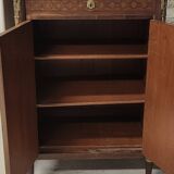 Louis XVI style marble and marquetry sideboard