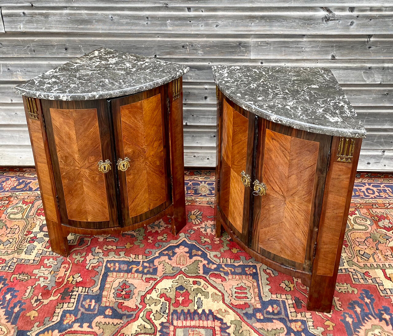 Pair of notches in marquetry style Louis XVI XIX century