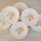 Badonviller Lunéville k&g flat faience plates vintage tulip decor