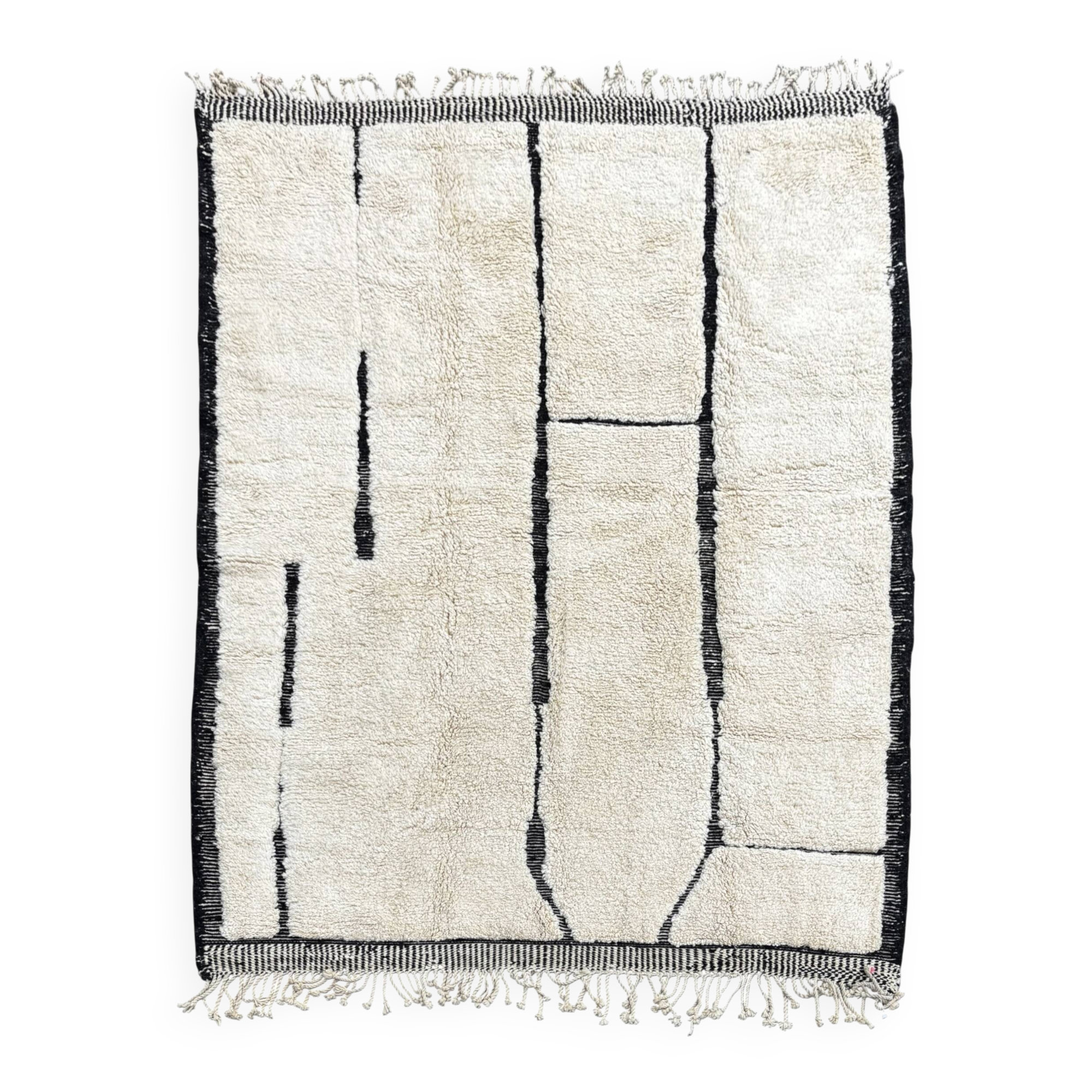 Sala - Custom black and white Moroccan Berber rug