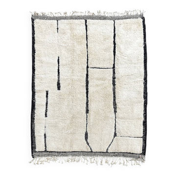 Sala - Custom black and white Moroccan Berber rug